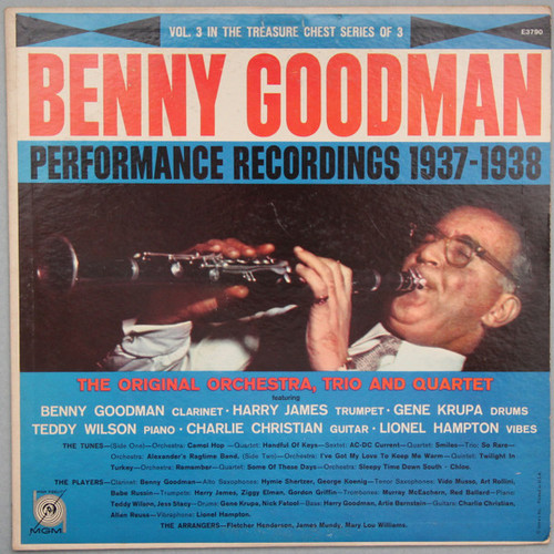 Benny Goodman - Performance Recordings 1937-1938 - MGM Records - E3790 - LP, Comp, Mono 962580930