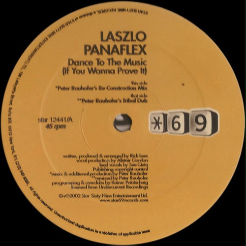 Laszlo Panaflex - Dance To The Music (If You Wanna Prove It) (The Peter Rauhofer Remixes) (12")