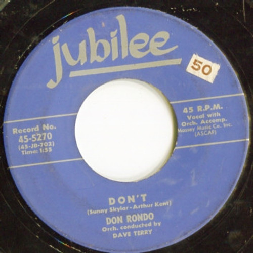Don Rondo - Don't  / The Love I Never Had (7")