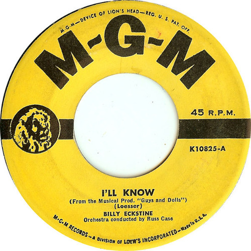 Billy Eckstine - I'll Know (7")