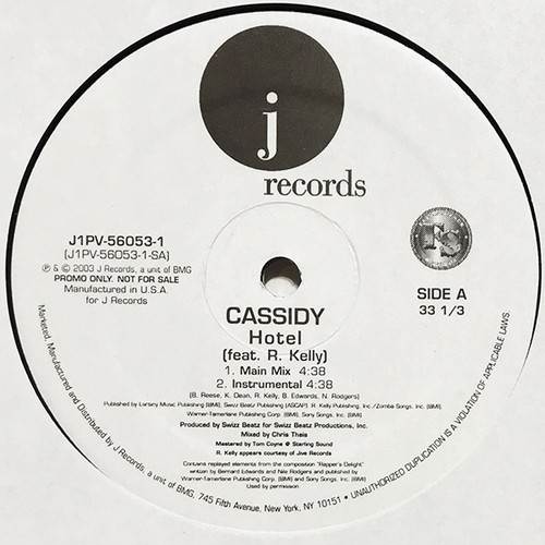 Cassidy (3) Feat. R. Kelly - Hotel (12", Promo)