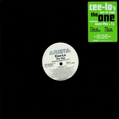 Cee-Lo Featuring Jazze Pha & T.I. - The One (12", Promo)