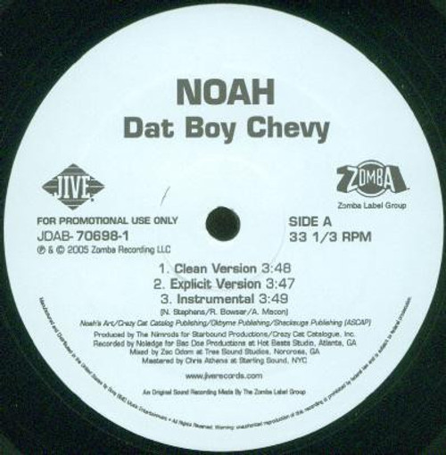 Noah (4) - Dat Boy Chevy / Git Fresh (12", Promo)