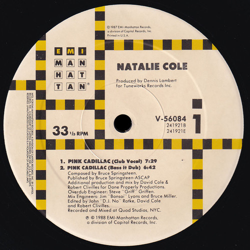 Natalie Cole - Pink Cadillac - EMI-Manhattan Records - V-56084 - 12" 982585772