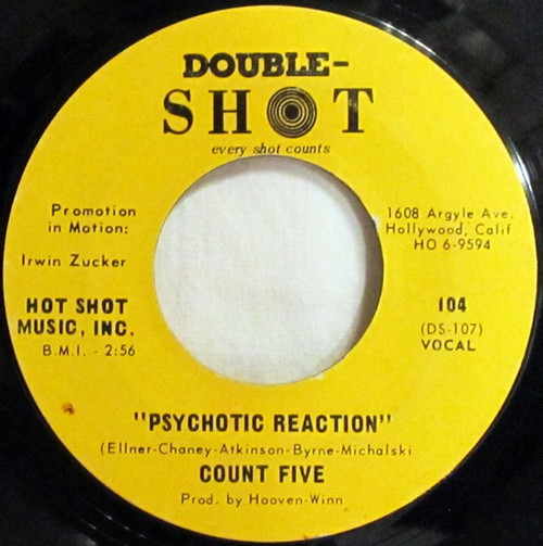 Count Five - Psychotic Reaction - Double Shot Records - 104 - 7", Styrene 996960612
