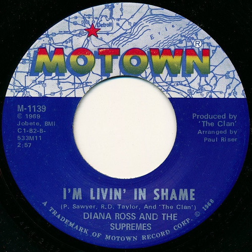 Diana Ross And The Supremes* - I'm Livin' In Shame (7", Single, ARP)