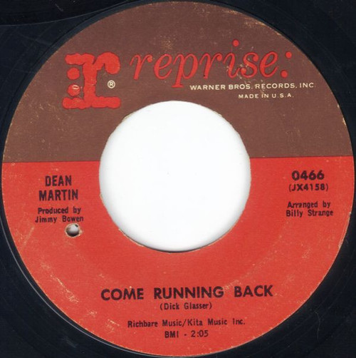 Dean Martin - Come Running Back / Bouquet Of Roses (7")