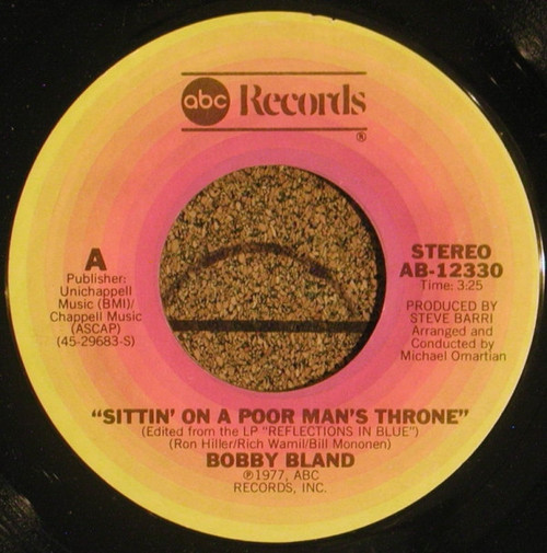 Bobby Bland - Sittin' On A Poor Man's Throne / I Intend To Take Your Place (7", Single)