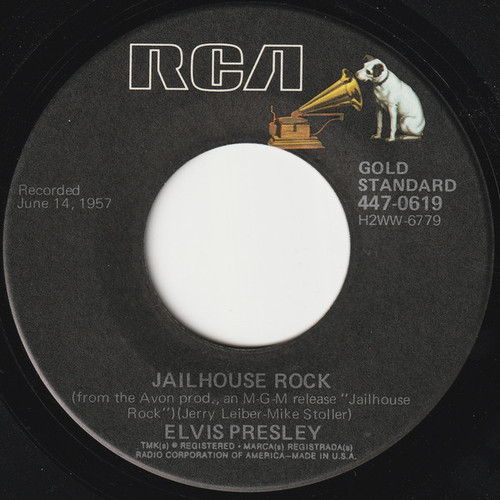 Elvis Presley - Jailhouse Rock / Treat Me Nice - RCA - 447-0619 - 7", Single, RE, Ind 999018958