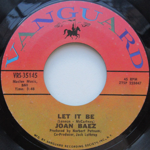 Joan Baez - Let It Be (7", Single)