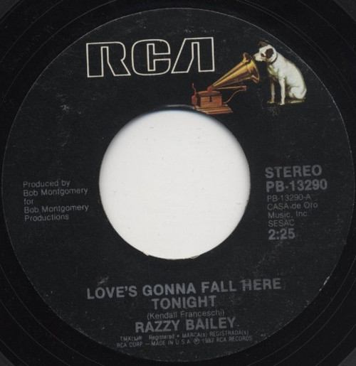 Razzy Bailey - Love's Gonna Fall Here Tonight (7", Single, Styrene)