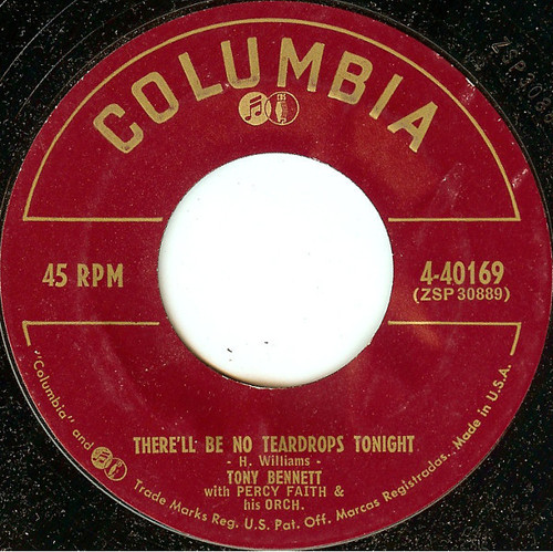 Tony Bennett With Percy Faith & His Orch.* - There'll Be No Teardrops Tonight (7")
