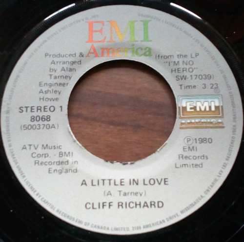 Cliff Richard - A Little In Love (7", Single)