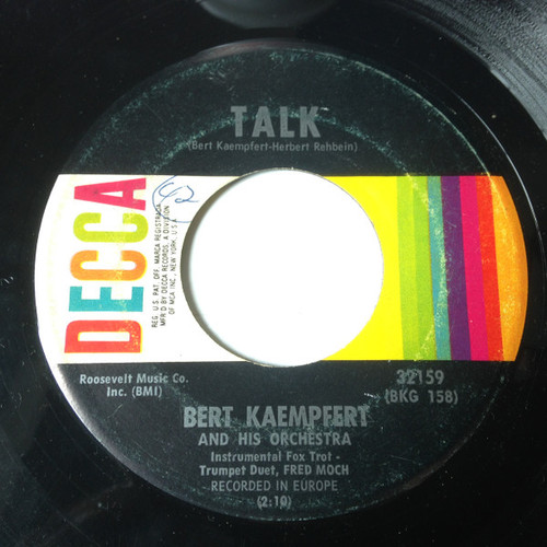 Bert Kaempfert & His Orchestra - Talk (7", Single, Pin)