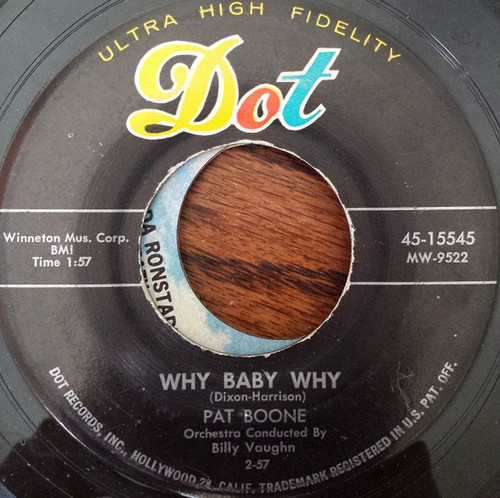 Pat Boone - Why Baby Why / I'm Waiting Just For You (7")