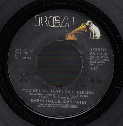 Daryl Hall & John Oates - You've Lost That Lovin' Feelin' - RCA - PB-12103 - 7", Single, Styrene, Ind 1012126174