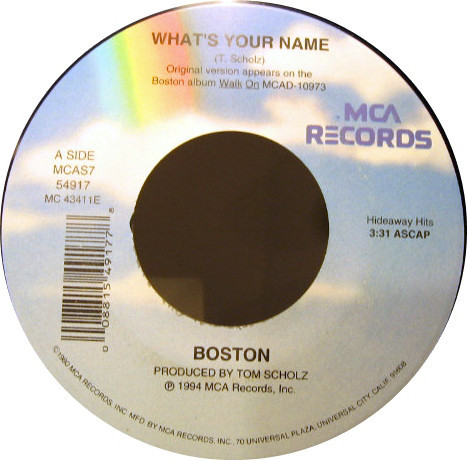 Boston - What's Your Name (7", Single)