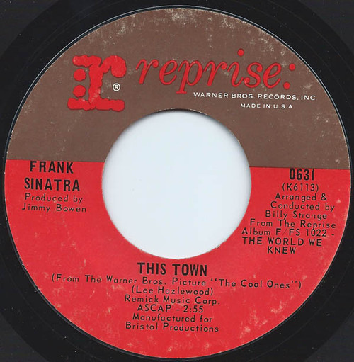 Frank Sinatra - This Town / This Is My Love (7", Single, Styrene)
