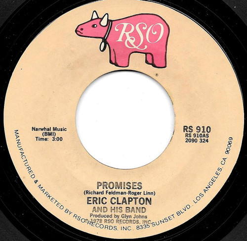 Eric Clapton And His Band - Promises (7", Styrene, Ric)
