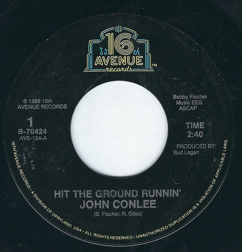 John Conlee - Hit The Ground Runnin' (7", Single, Mon)