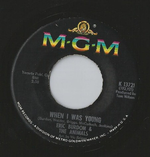 Eric Burdon & The Animals - When I Was Young (7", Single)
