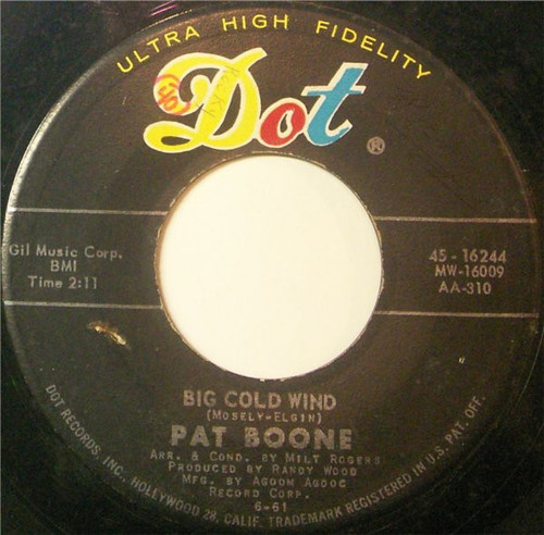 Pat Boone - Big Cold Wind / That's My Desire (7", Single)