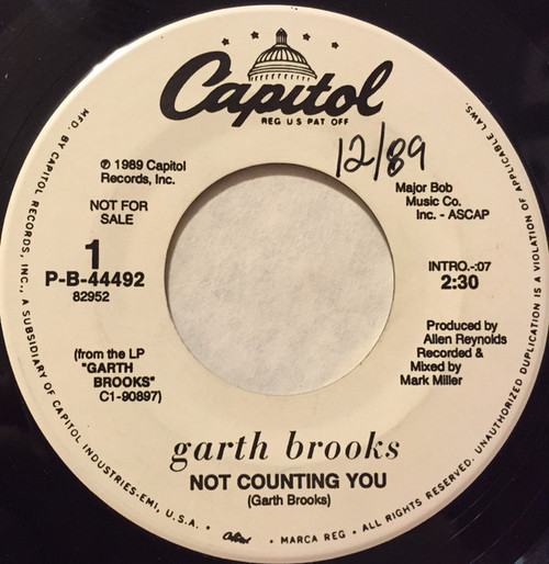 Garth Brooks - Not Counting You (7", Promo)