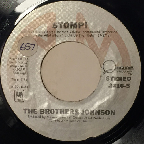 Brothers Johnson - Stomp! - A&M Records - 2216-S - 7", Styrene 1017584203