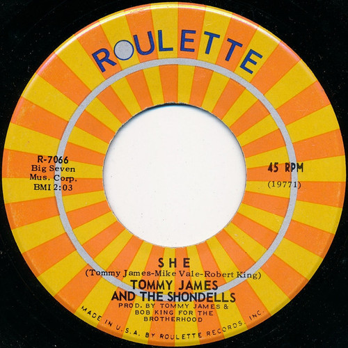 Tommy James & The Shondells - She / Loved One - Roulette - R-7066 - 7", Single, Roc 1017684717