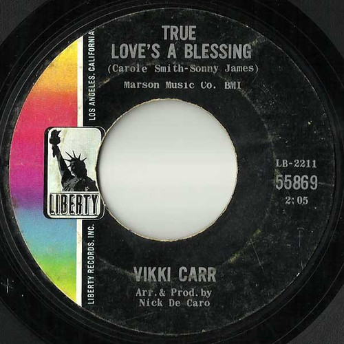 Vikki Carr - True Love's A Blessing (7", Single)