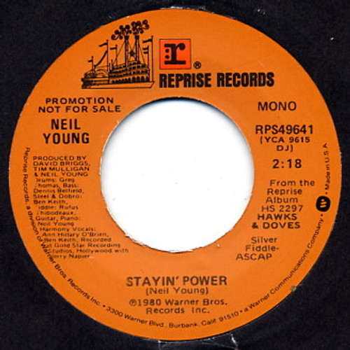 Neil Young - Stayin' Power (7", Promo)