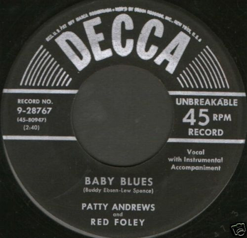 Red Foley And Patty Andrews - Unless You're Free / Baby Blues (7", Single)