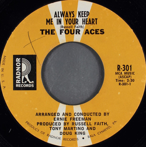 The Four Aces - Always Keep Me In Your Heart / Didn't We - Radnor Records - R-301 - 7" 1028246307