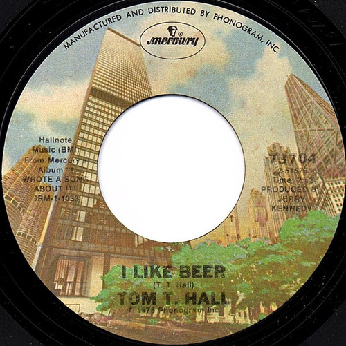 Tom T. Hall - I Like Beer (7", Single, Styrene, Ter)
