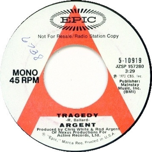 Argent - Tragedy (7", Promo)