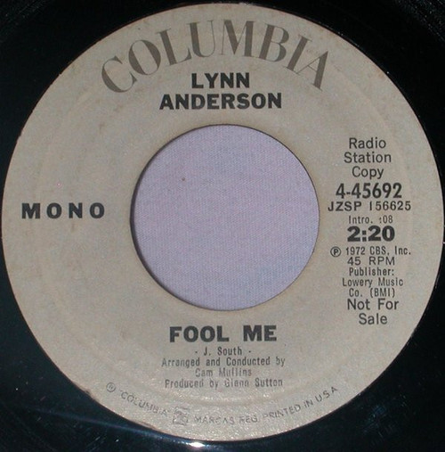 Lynn Anderson - Fool Me - Columbia - 4-45692 - 7", Promo 1030382131