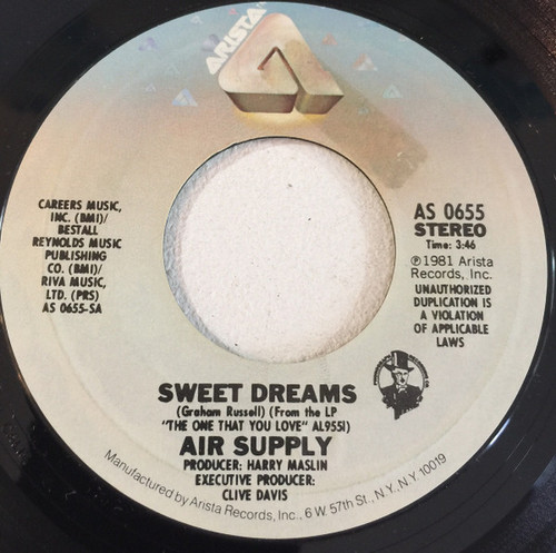 Air Supply - Sweet Dreams (7", Single)