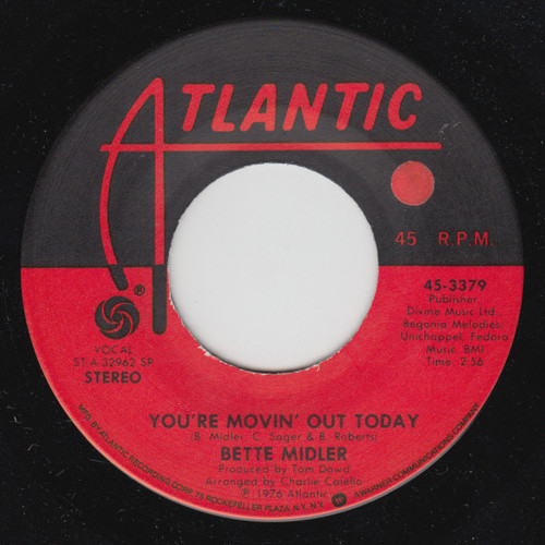 Bette Midler - You're Movin' Out Today (7", Single, Spe)