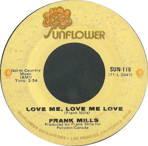 Frank Mills - Love Me, Love Me Love / Windsong (7")