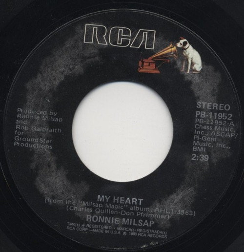 Ronnie Milsap - My Heart (7", Styrene, Ind)