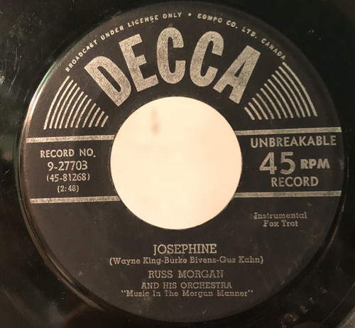 Russ Morgan And His Orchestra - Josephine (7")