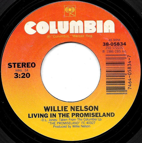 Willie Nelson - Living In The Promiseland (7", Single)