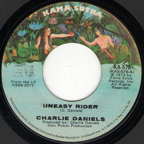 Charlie Daniels - Uneasy Rider (7", Single, Styrene)