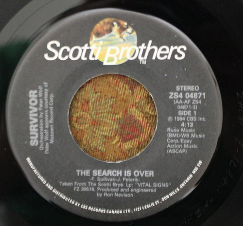Survivor - The Search Is Over (7", Single)