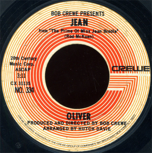 Oliver (6) - Jean - Crewe - No. 334 - 7", Single, Styrene, She 1035936590