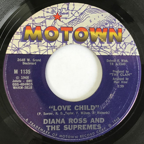 Diana Ross And The Supremes - Love Child / Will This Be The Day - Motown - M 1135 - 7", Single, Hol 1035937447