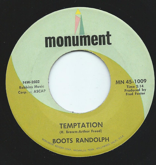 Boots Randolph - Temptation (7", Single)