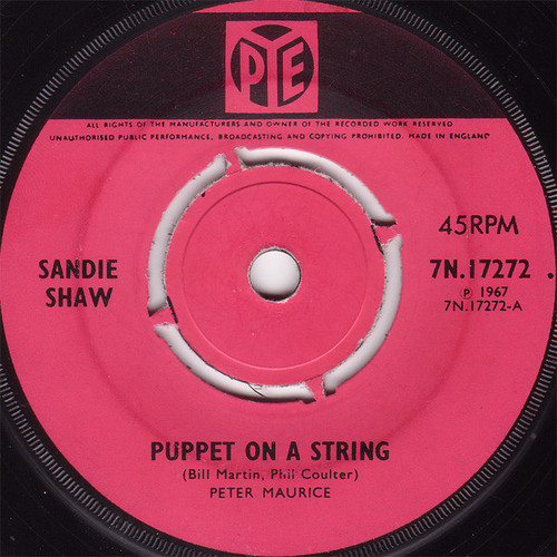 Sandie Shaw - Puppet On A String - Pye Records - 7N.17272 - 7", Single, Kno 1039627039