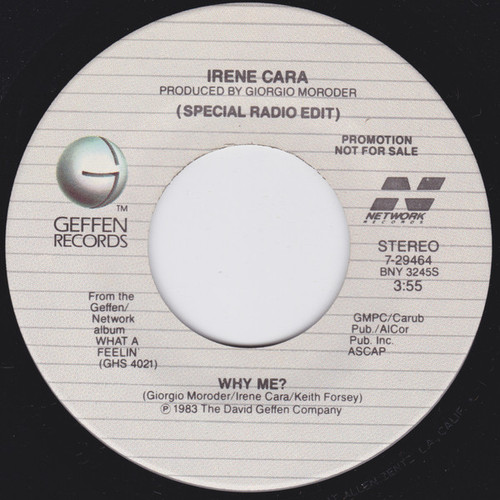Irene Cara - Why Me? (7", Single, Promo, Spe)