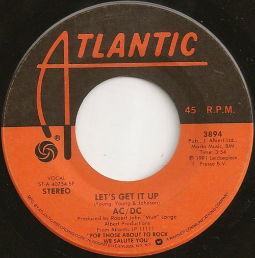 AC/DC - Let's Get It Up (7", Single, Spe)